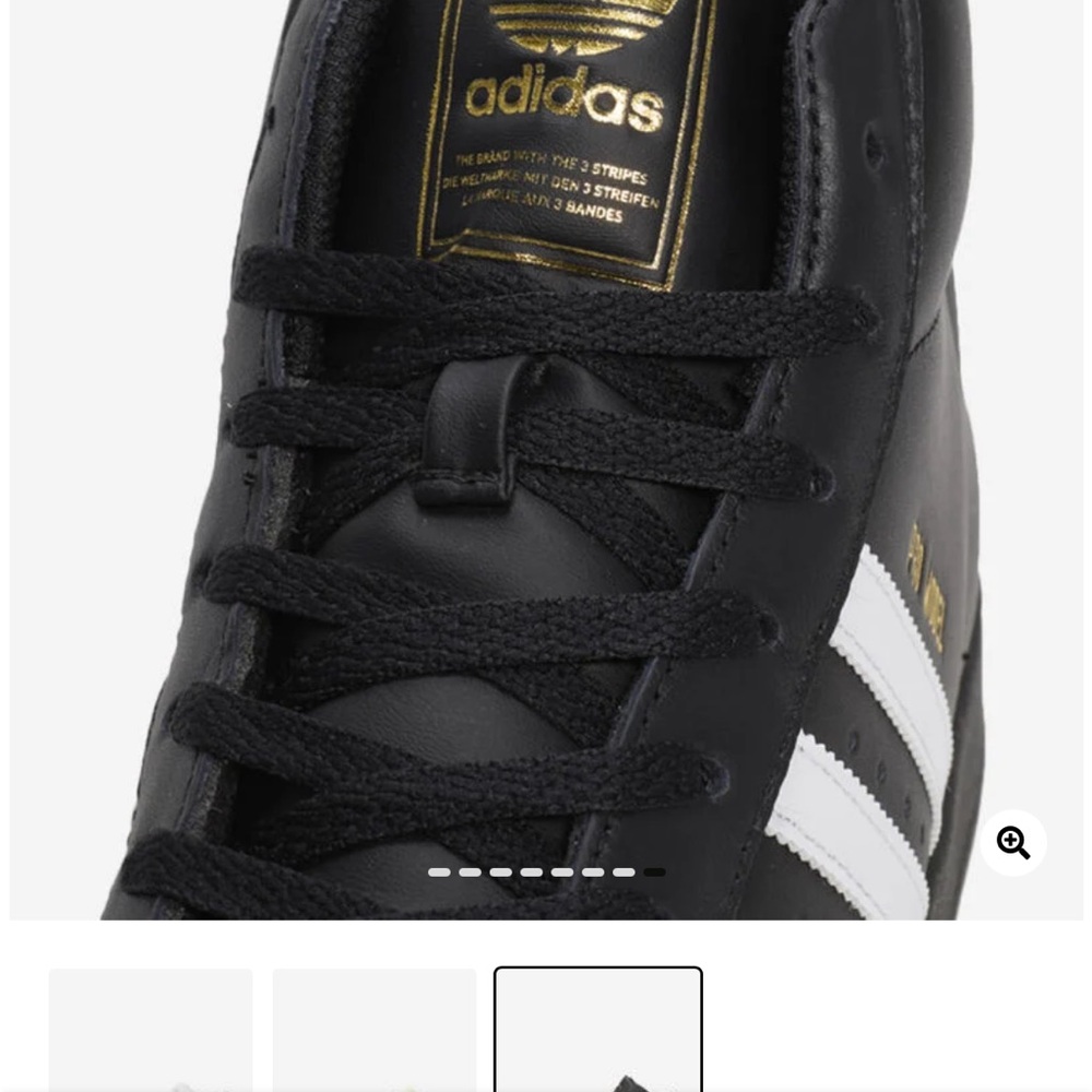 Adidas Men's Black and White NWOT High-Top Sneakers with Gold Accents size 15 - Picture 5 of 6